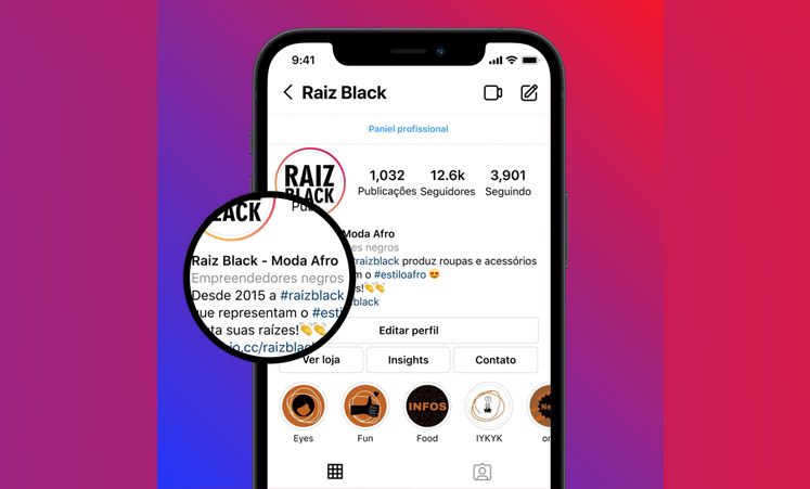 perfil black insta